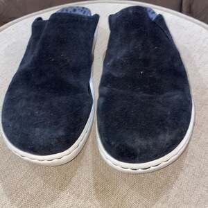 Born Zen Black Suede Leather Mules Slip on Comfort Slide Shoes